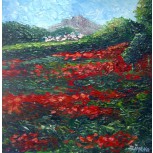 paisaje de amapolas