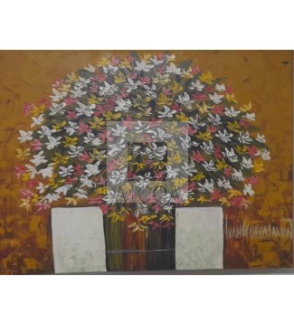 FLORAL EN OCRE